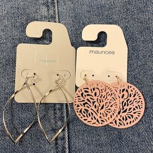 2 pairs of earrings from maurices.